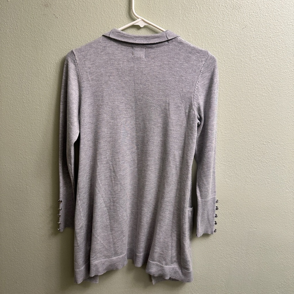 JM Collection Open Cardigan Sweater Size PP Gray - Picture 3 of 8